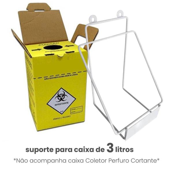 Imagem de Suporte Coletor Perfuro Cortante 3 Litros