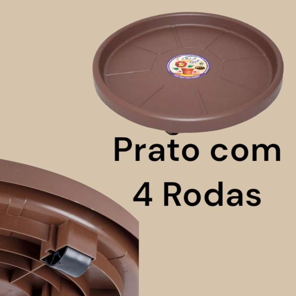 Imagem de Suporte com Rodas Prato Para Vaso Tabaco 30cm