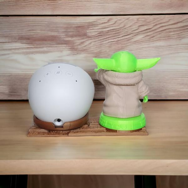 Suporte compativel com Alexa Echo POP Baby Yoda Mandalorian Star Wars Disney - CEO 3D PRINTING Imagem de Suporte compativel com Alexa Echo POP Baby Yoda Mandalorian Star Wars Disney