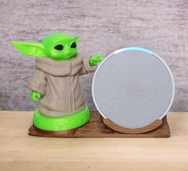 Suporte compativel com Alexa Echo POP Baby Yoda Mandalorian Star Wars Disney - CEO 3D PRINTING Imagem de Suporte compativel com Alexa Echo POP Baby Yoda Mandalorian Star Wars Disney