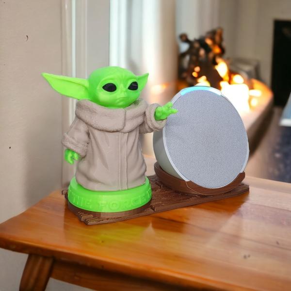 Suporte compativel com Alexa Echo POP Baby Yoda Mandalorian Star Wars Disney - CEO 3D PRINTING Imagem de Suporte compativel com Alexa Echo POP Baby Yoda Mandalorian Star Wars Disney