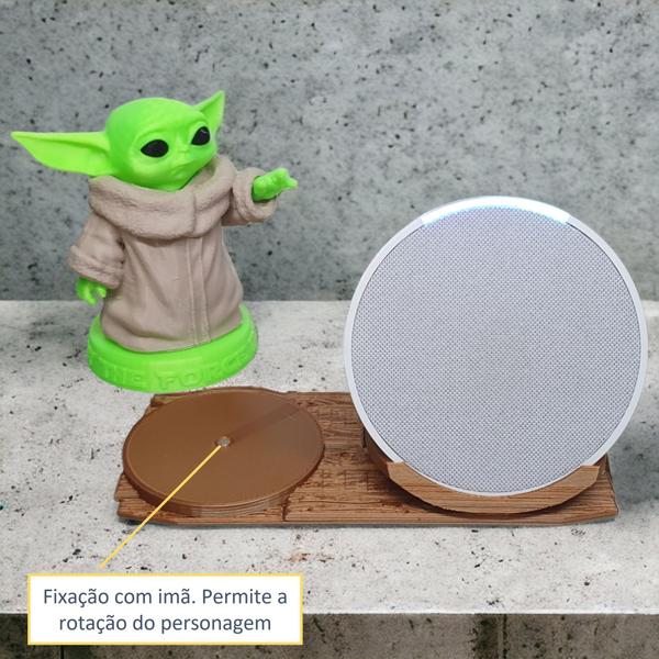 Suporte compativel com Alexa Echo POP Baby Yoda Mandalorian Star Wars Disney - CEO 3D PRINTING Imagem de Suporte compativel com Alexa Echo POP Baby Yoda Mandalorian Star Wars Disney