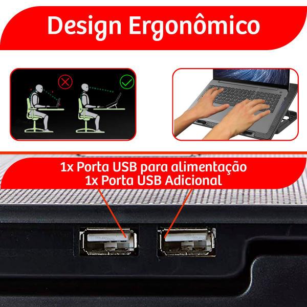 Imagem de Suporte Cooler Para Notebook C3tech NBC-50 Ergonomica Leve