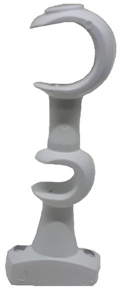 Imagem de Suporte Cortina Duplo Varão 19/28 mm Branco Pvc par