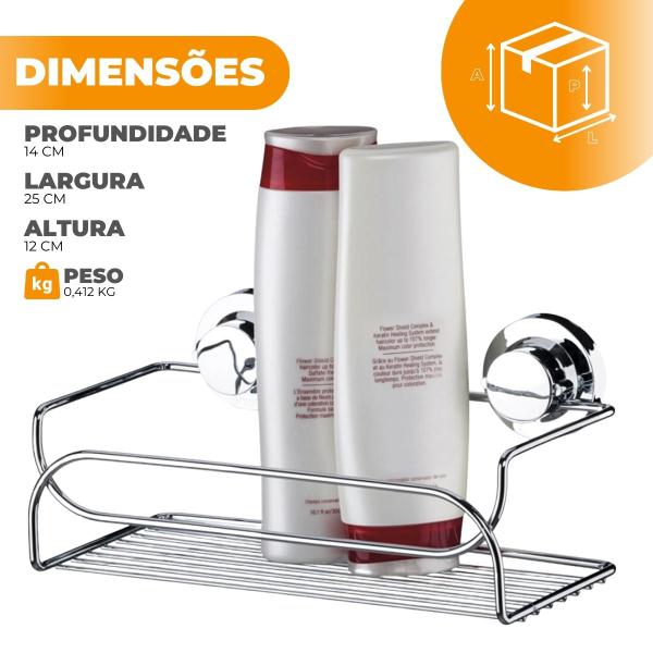 Imagem de Suporte Cozinha Porta Condimentos Temperos Suporte Box Banheiro Shampoo Condicionador Sabonete