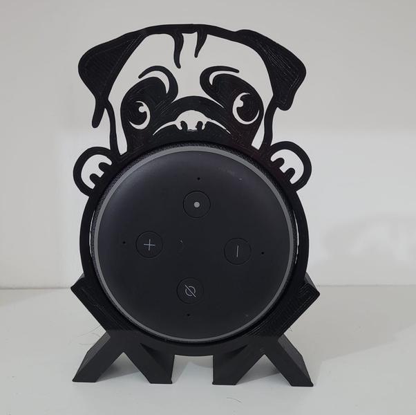 Imagem de Suporte de Alexa para Echo Dot 3 Cachorro "Pug"