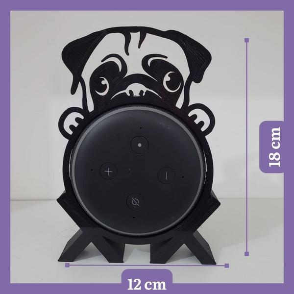 Imagem de Suporte de Alexa para Echo Dot 3 Cachorro "Pug"