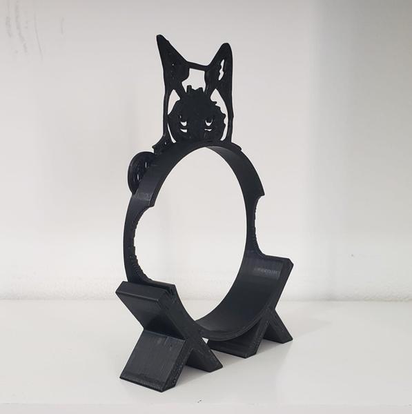 Imagem de Suporte de Alexa para Echo Dot 4 "Gato" Modelo 2 Preto