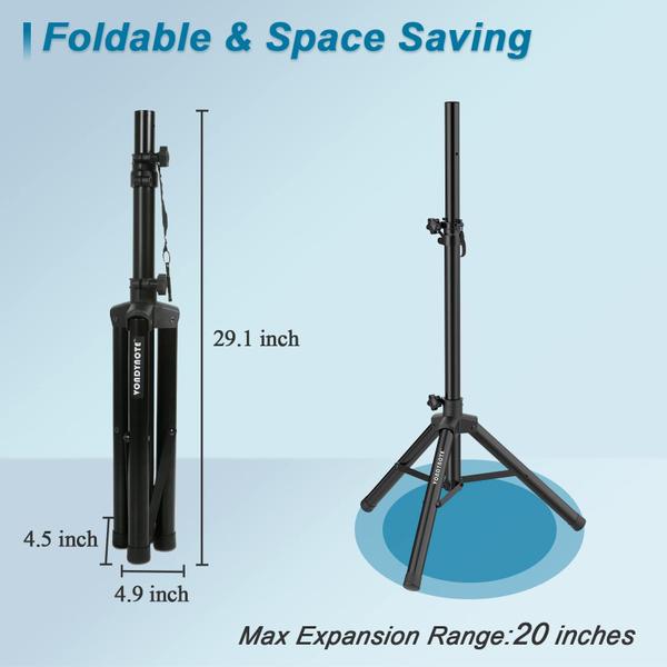 Imagem de Suporte de Alto-Falante Tripé Vondynote - Capacidade 40kg (Par)