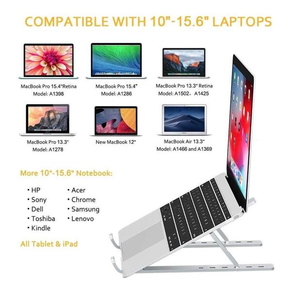 Imagem de Suporte De Alumínio Ajustável/Regulável P/ Notebook Mac