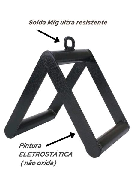 Imagem de Suporte de anilha para agachamento sumô e puxador triângulo treino musculação em academia ou em casa