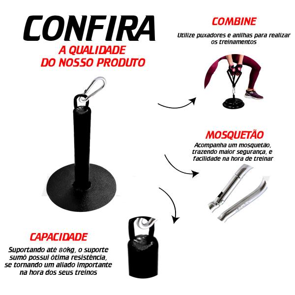 Imagem de Suporte De Anilhas Para Agachamento Sumô Treino Musculação Em Casa e Academia Gluteo e Perna