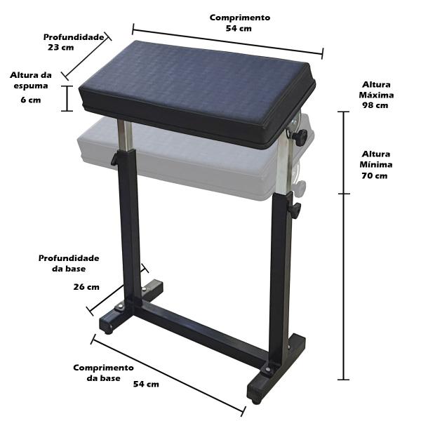 Imagem de Suporte de Apoio de Braço Tatuador Largo Mesa Regulagem Altu