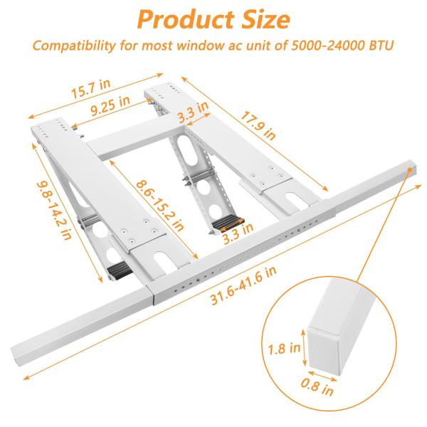 Imagem de Suporte de ar condicionado de janela Luxiv Heavy-Duty