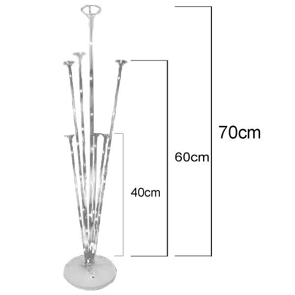 Imagem de Suporte De Balões Com Base Branca e Leds Brancas - 70cm