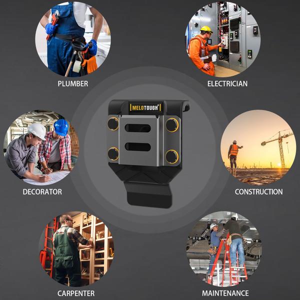 Imagem de Suporte de broca MELOTOUGH para cinto de ferramentas com suporte de fita métrica