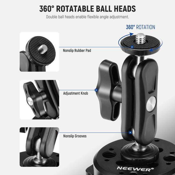 Suporte de câmera com ventosa Neewer CA013 com cabeça de bola Magic Arm Imagem de Suporte de câmera com ventosa Neewer CA013 com cabeça de bola Magic Arm