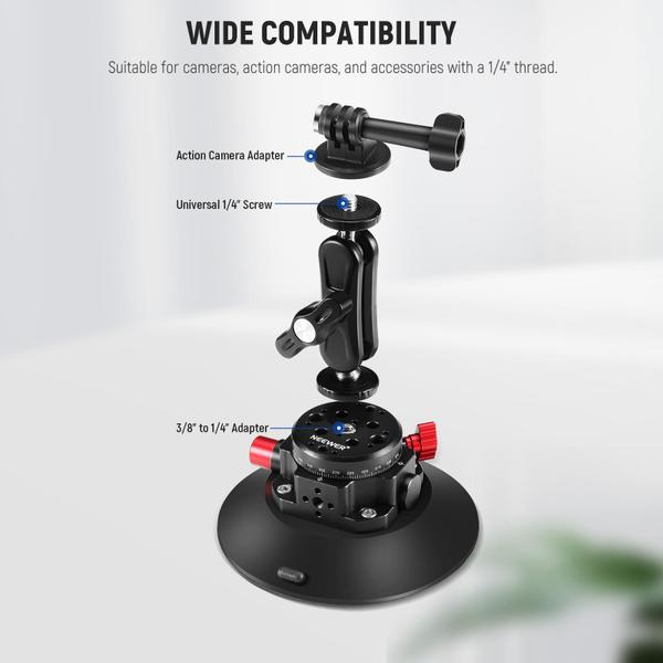 Suporte de câmera com ventosa Neewer CA013 com cabeça de bola Magic Arm Imagem de Suporte de câmera com ventosa Neewer CA013 com cabeça de bola Magic Arm