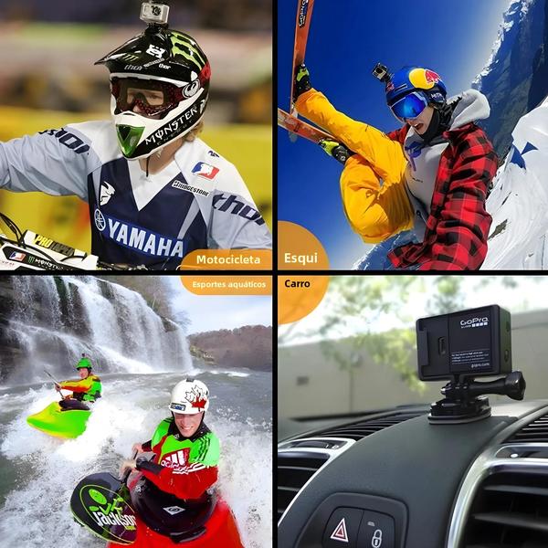 Imagem de Suporte De Capacete Adesivo Dupla Face Para GoPro Hero 13 12 11 10 9 DJI Action 4 3 Insta360 X4 X3