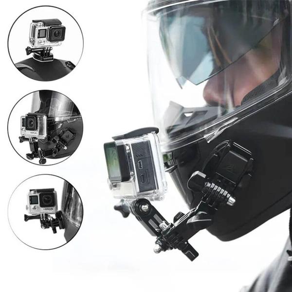 Imagem de Suporte de Capacete Moto Articulado para GoPro e Câmeras Similares