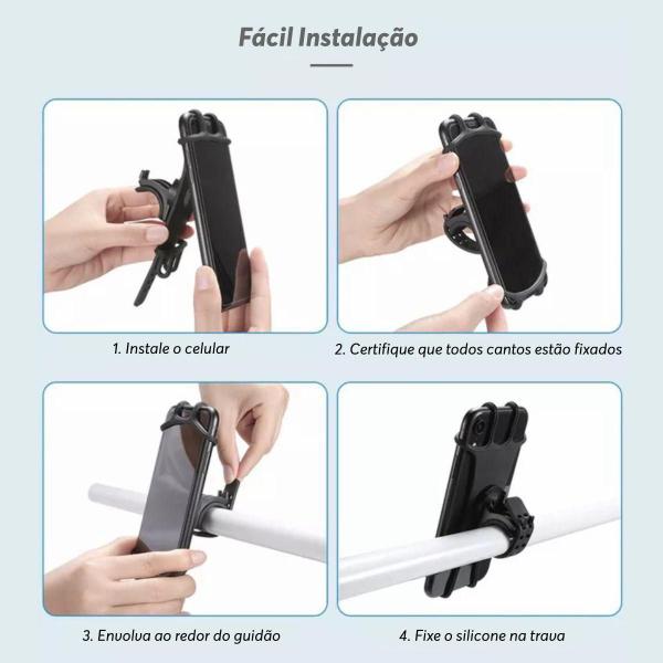 Imagem de Suporte De Celular Bike Bicicleta Moto Motoboy Entregador