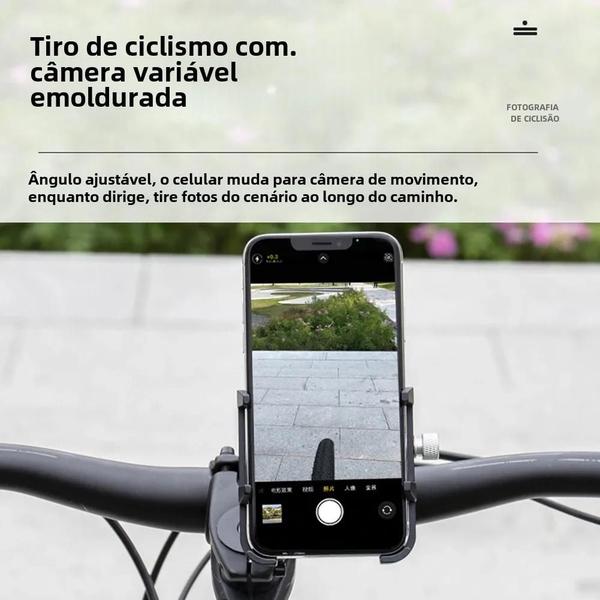 Imagem de Suporte de Celular Giratório e Ajustável para Moto e Bicicleta - Liga de Alumínio