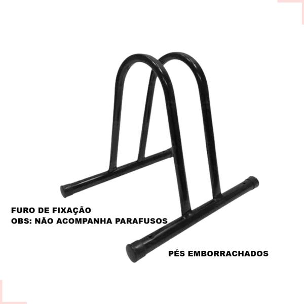 Imagem de Suporte De Chão Para Bicicletas Preto Condominios Casas