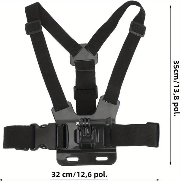 Suporte de Cinto de Cabeça e Peitoral J-Hook para GoPro Hero 12/11/10/9/8, Xiaomi Yi 4K e SJCAM SJ4000 Imagem de Suporte de Cinto de Cabeça e Peitoral J-Hook para GoPro Hero 12/11/10/9/8, Xiaomi Yi 4K e SJCAM SJ4000