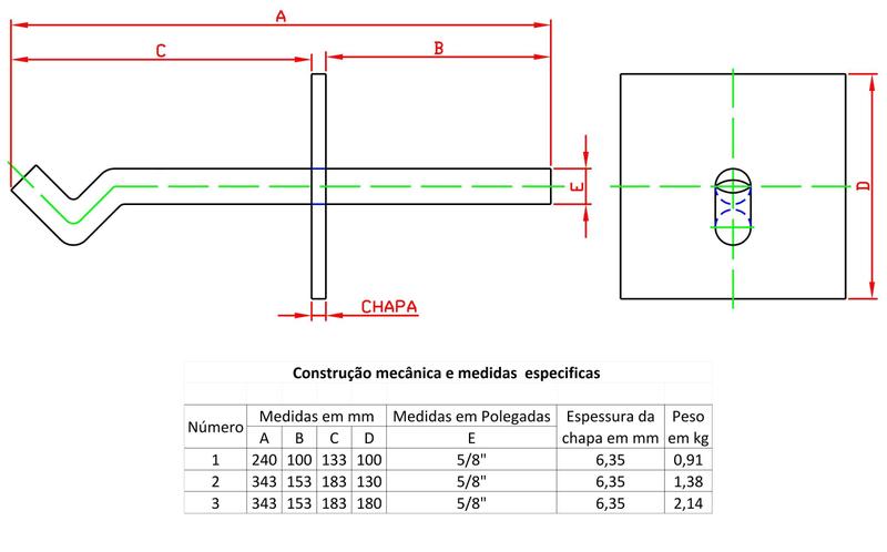 Imagem de Suporte de Coluna 15x15cm N-2 Forsul Ferragem Telhado Preto