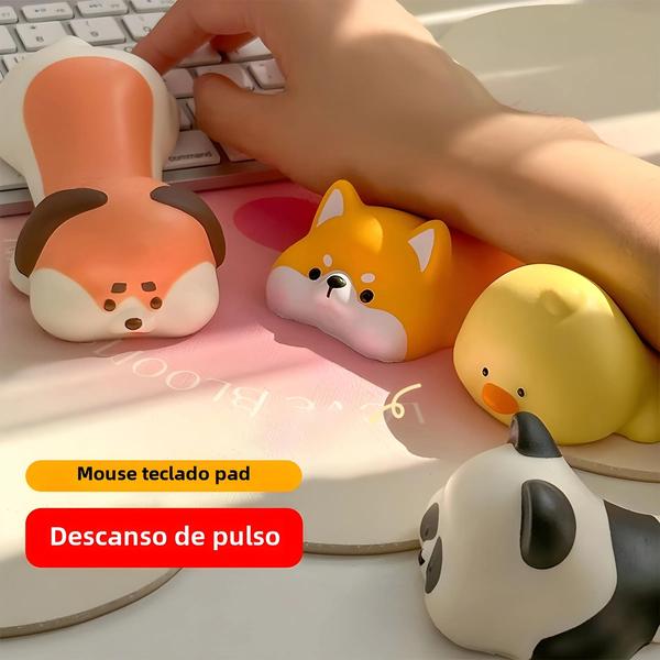 Imagem de Suporte De Descanso De Pulso De Animal Fofo Mouse Pad Gato Cachorro Pato Panda Brinquedos Para