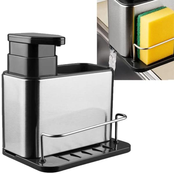 Suporte de Detergente e Esponja para Cozinha Prático e Resistente Ideal para o Lar - Atena Imagem de Suporte de Detergente e Esponja para Cozinha Prático e Resistente Ideal para o Lar