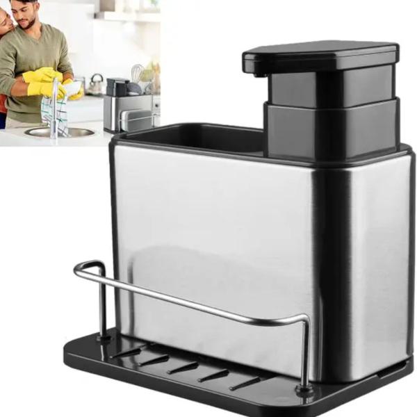 Suporte de Detergente e Esponja para Cozinha Prático e Resistente Ideal para o Lar - Atena Imagem de Suporte de Detergente e Esponja para Cozinha Prático e Resistente Ideal para o Lar