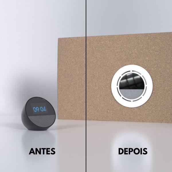 Suporte de Embutir no Teto Parede ou Móvel Compatível com Amazon Alexa Echo Spot - ARTBOX3D Imagem de Suporte de Embutir no Teto Parede ou Móvel Compatível com Amazon Alexa Echo Spot - ARTBOX3D
