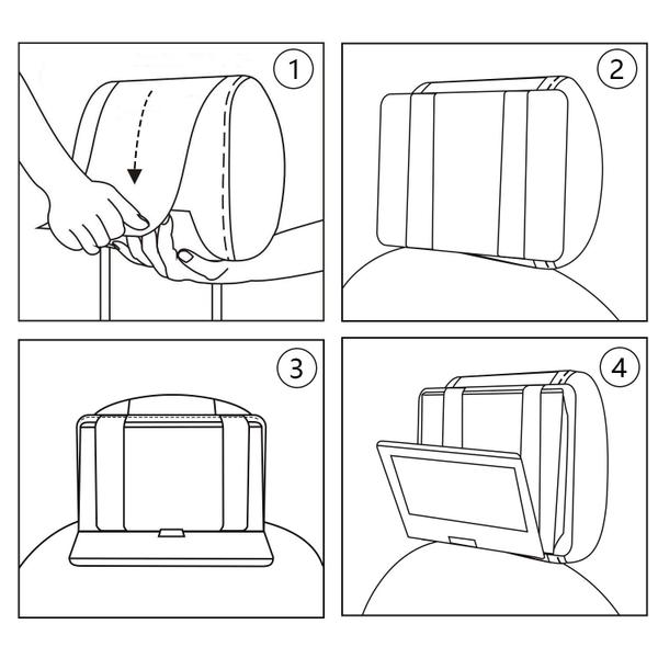 Imagem de Suporte de Encosto de Cabeça para DVD Player Hikig - 7 a 11 Polegadas