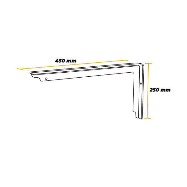 Imagem de Suporte de Ferro Para Prateleira 20 X 45 Cm Preto