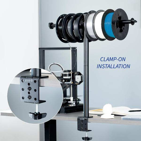 Imagem de Suporte de filamento VIVO Clamp-on Steel para impressora 3D STAND-3DRH