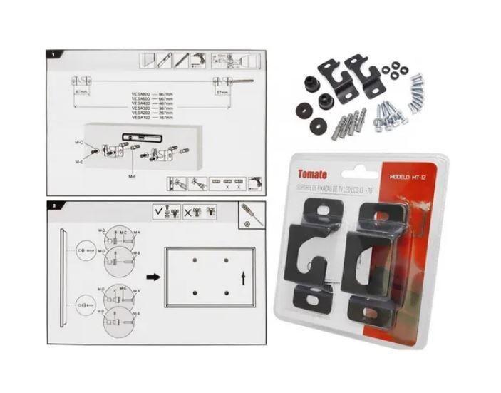 Imagem de Suporte De Fixação De Tv Led Lcd 13-70 Tomate Mt-12