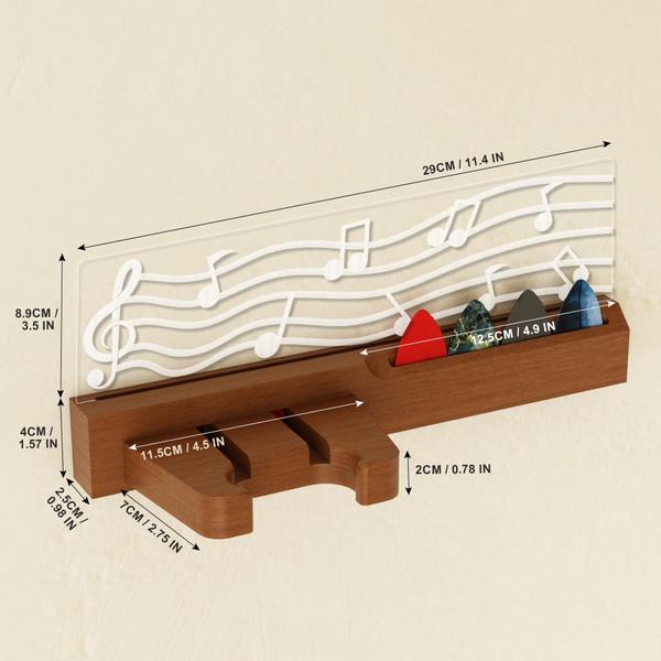 Imagem de Suporte de guitarra para montagem na parede Light Up CoolGift Mart Solid Wood