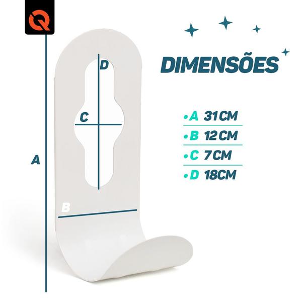 Imagem de Suporte de Mangueira Enrolador Prático Aço Branco Jardim Móvel Compatível