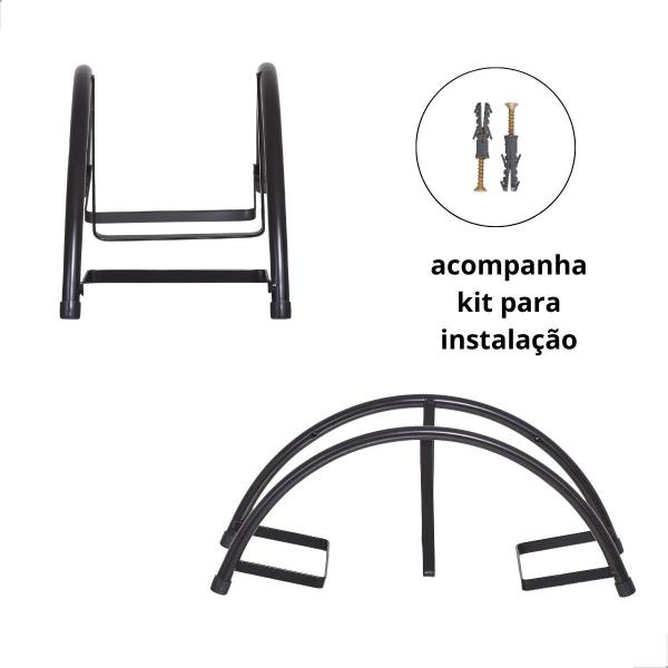 Imagem de Suporte de Mangueira Enrrolador de Parede Fixo- Preto