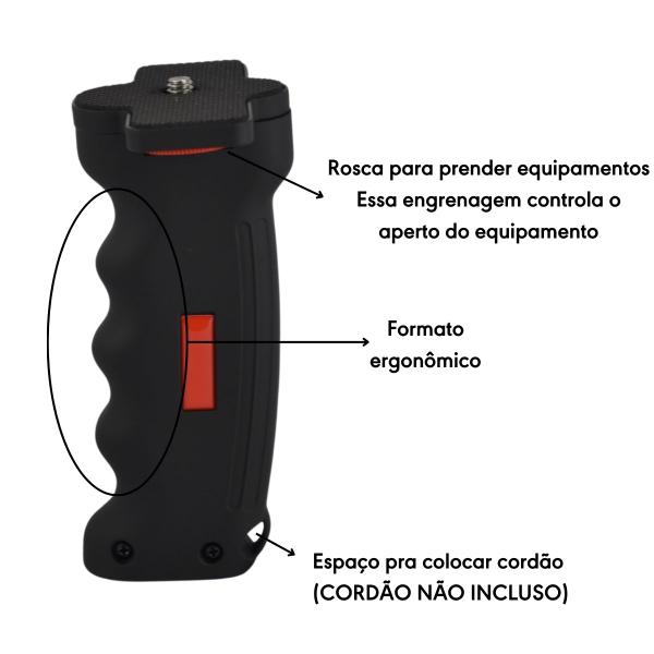 Imagem de Suporte de Mão  Ergonômico e Estabilizador  para Câmera DSLR, Mirrorless e LED Mamen 