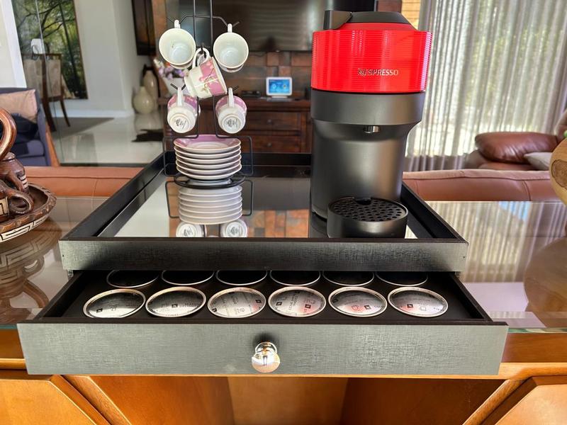 Imagem de Suporte de Maquina Cafeteira Nespresso Vetuo Pop e Gaveta Organizadora de Capsulas