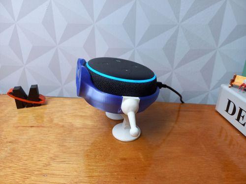 Imagem de Suporte De Mesa Amazon Echo Dot 3 Alexa Apoio - Azul Violeta