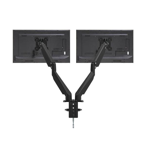 Imagem de Suporte De Mesa Articulado Duplo Multi, Para Monitores de Até 32, Preto - AC372