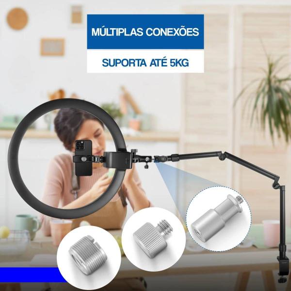 Imagem de Suporte De Mesa Articulado Para Luz Camera Microfone Neewer 10kg 99cm