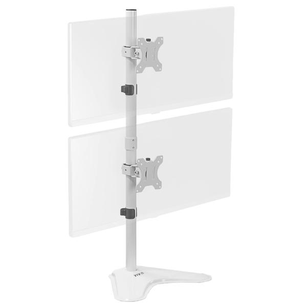 Imagem de Suporte de mesa com monitor duplo VIVO STAND-V002LW branco