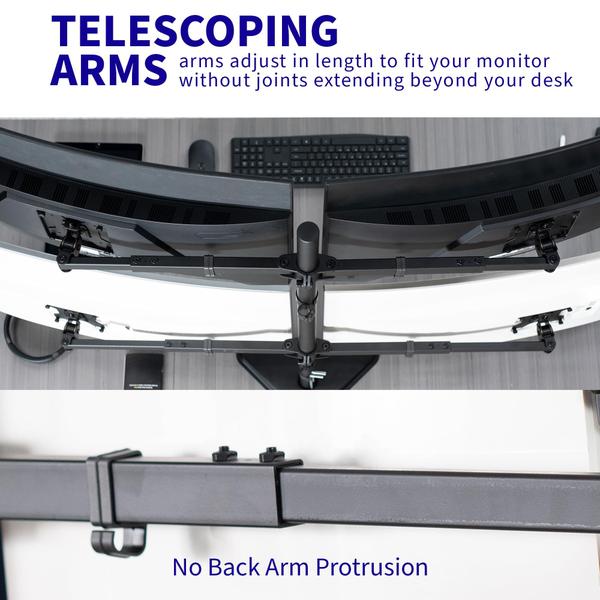 Suporte de mesa de monitor VIVO STAND-TS38B-4 para monitor de 27-38 polegadas Imagem de Suporte de mesa de monitor VIVO STAND-TS38B-4 para monitor de 27-38 polegadas