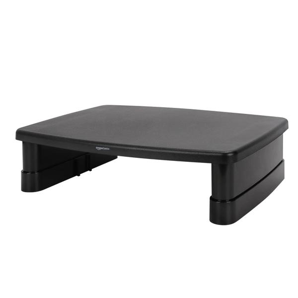 Imagem de Suporte de mesa Monitor Riser Amazon Basics ajustável preto