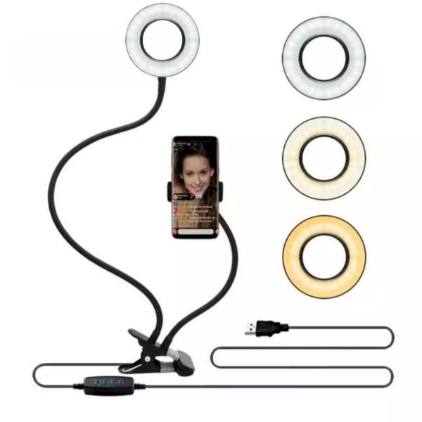 Imagem de Suporte De Mesa Para Celular Ring Light E Self Luminaria Fotos