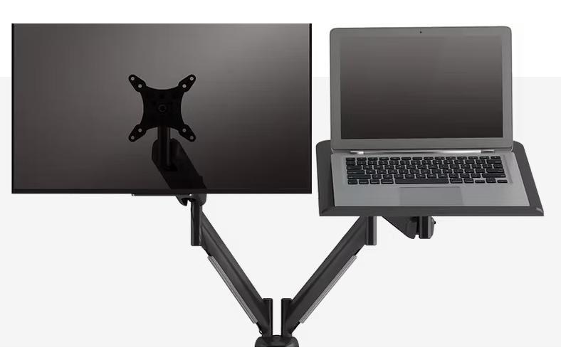 Imagem de Suporte De Mesa Para Monitor Até 26" E Notebook Até 16" Articulado Octoo CLIPWAY-N1-BASE (Titanium)